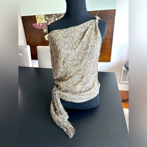 Ralph Lauren black label one shoulder silk top - Stunning!